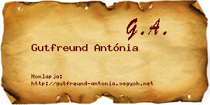 Gutfreund Antónia névjegykártya